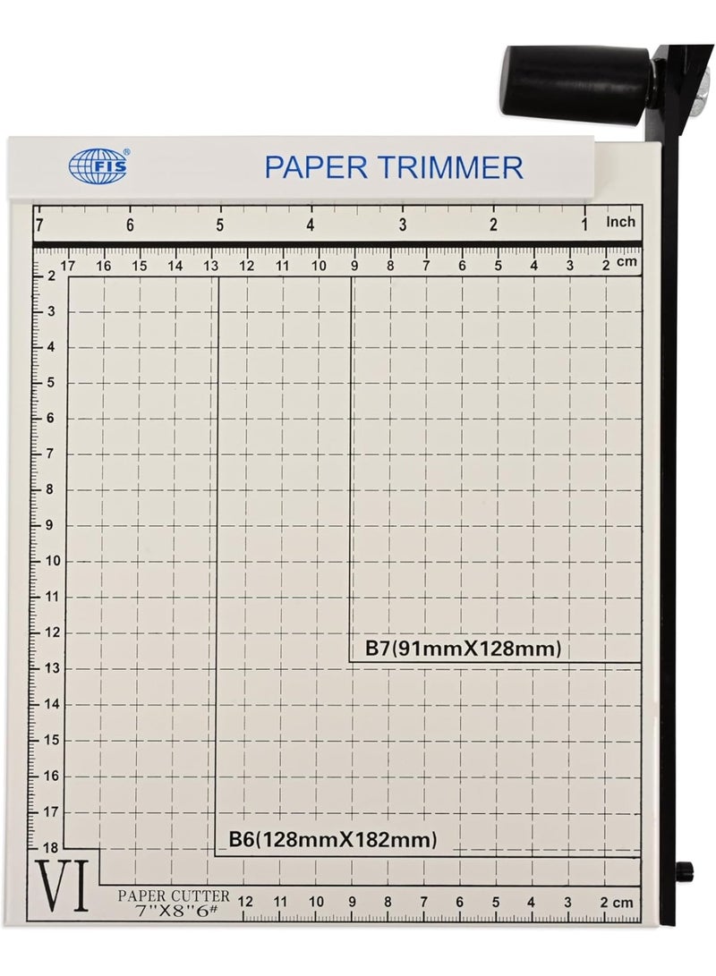 FIS Paper Trimmer, Metal Board A5 Size(14.8 x 21 cm), Capacity of 10 Sheets, Color Light Grey - FSTXM-A5GY  - Image 4