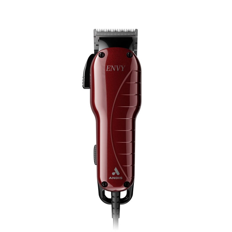 Andis 66680 Professional Envy Hair Clipper  HighSpeed Adjustable CarbonSteel Blade with Powerful Motor 7200 Cutting Strokes Per Minute Hanger Loop Red  Black