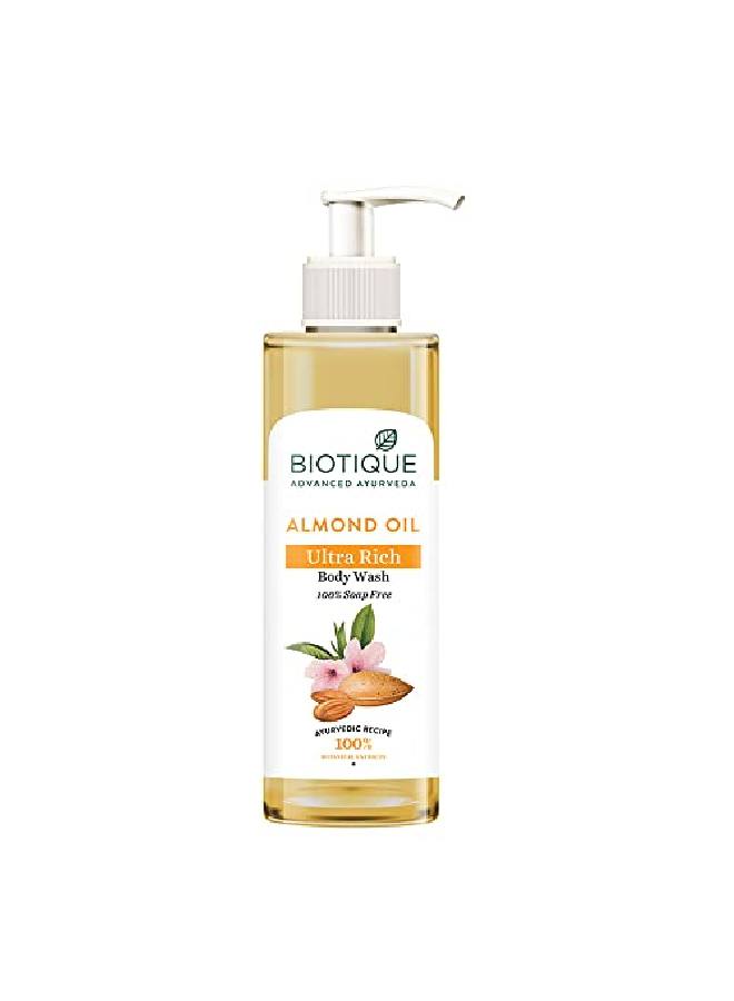 Biotique Almond Oil Ultra Rich Body Wash, Botanical Extracts, 200 Ml - Image 1