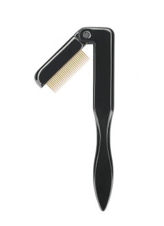 1PC Folding Eyelash Comb, Eyelash Separator Tool, Black Eyebrow Comb Metal Teeth, Eyelash Brush Tool for Lash & Brow ﻿