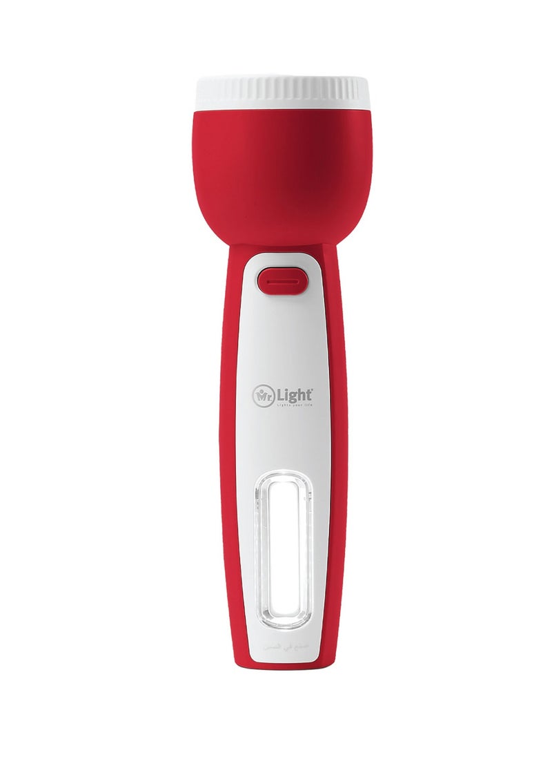 Mr. Light Rechargeable LED Flashlight Torch Long Range Strong Light And Long Battery Life With Tail Light Design  - Image 1