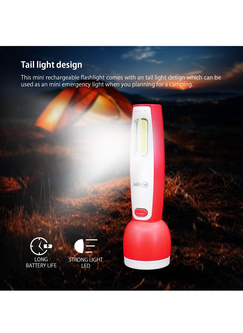 Mr. Light Rechargeable LED Flashlight Torch Long Range Strong Light And Long Battery Life With Tail Light Design  - Image 4