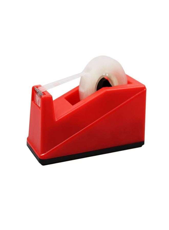 DBKMPZ Classic Desktop Tape Dispenser,1 in Core,Non-Skid Base - with 1 Premium Rolls Invisible Clear Tape, Perfect for Office, Home, School (Red) - Image 4