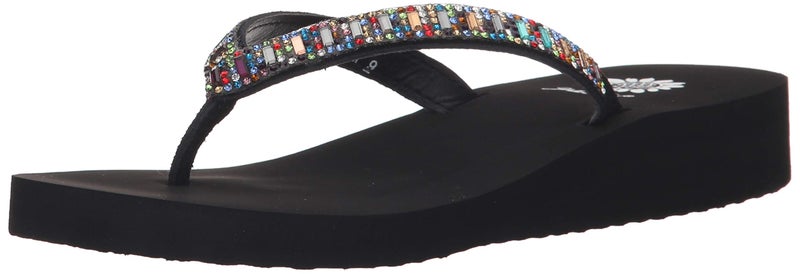 Yellow Box Women's Zemily Sandal, Black/Multi, 8.5 Medium US - Image 2