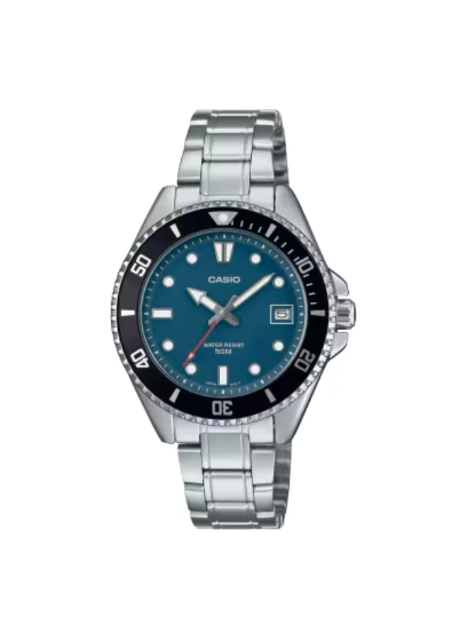 CASIO Men's Stainless Steel Analog Watch MDV-10D-2A1VDF - 38.5 mm