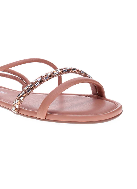 MOLECA Moleca Ladies Flat Sandals Nude | Made In Brazil