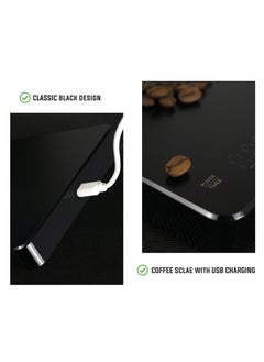 MIBRU Coffee Scale With Timer Square Pour Over V60 Drip Digital With LCD Display For Kitchen Cooking Baking  - Image 3