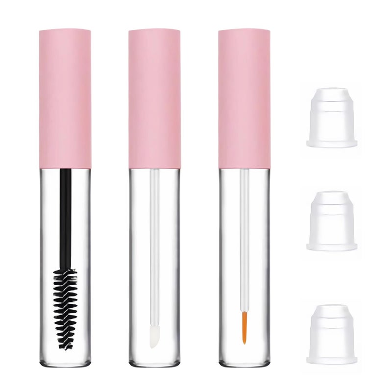 uadbau 3 Pack 10ml Clear Mascara Tube with Wand, Empty Eyeliner Tube and Empty Lip Gloss Tubes, Premium Eyelash Cream Container Bottle with Leak Stoppers, Ideal Kit for DIY Cosmeticsâ€¦ - Image 1