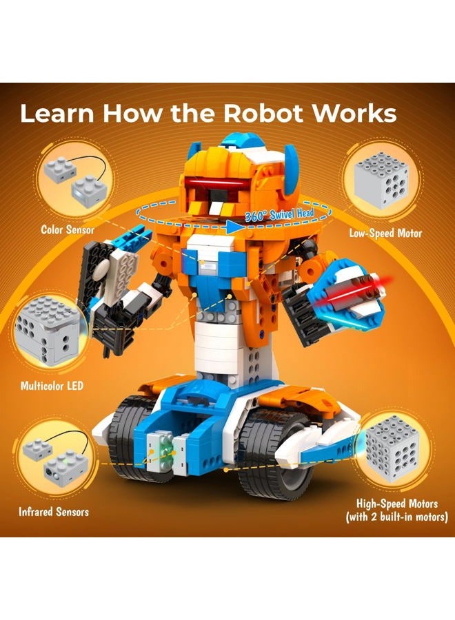 Apitor Robot X, STEM Robot Toys for Kids 8-12, Coding Toy for Boys 8+ Year Old Children, STEM Toys, 12-in-1 Robotic Building Kit, Science Kits for Kids, Programmble Gifts for Boys Christmas Birthday - Image 4