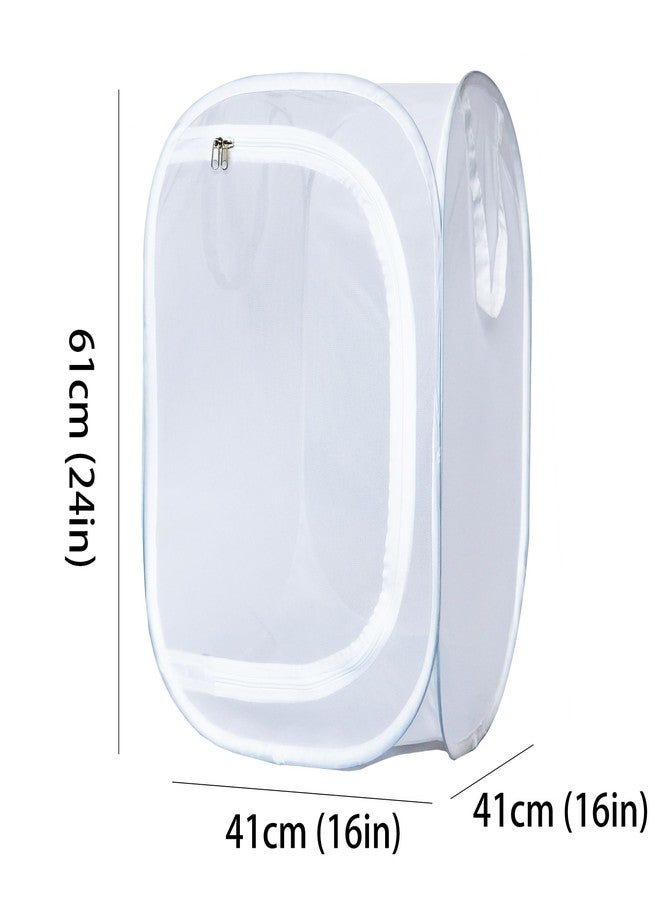 GDanes Pop-up Insect and Butterfly Habitat Cage Terrarium Clear Mesh Enclosure - 16.33" x 16.14" x 23.6" - Image 5