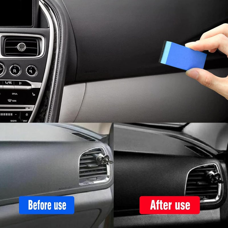 comfrt Plastic Parts Refurbish Agent, Plastic Parts Refurbish Agent Car Exterior Restorer, Car Refurbishment Cleaning Agent Plastic Refreshing, Plastic Retreading Agent, with Sponge, 30ml (4set) - Image 3