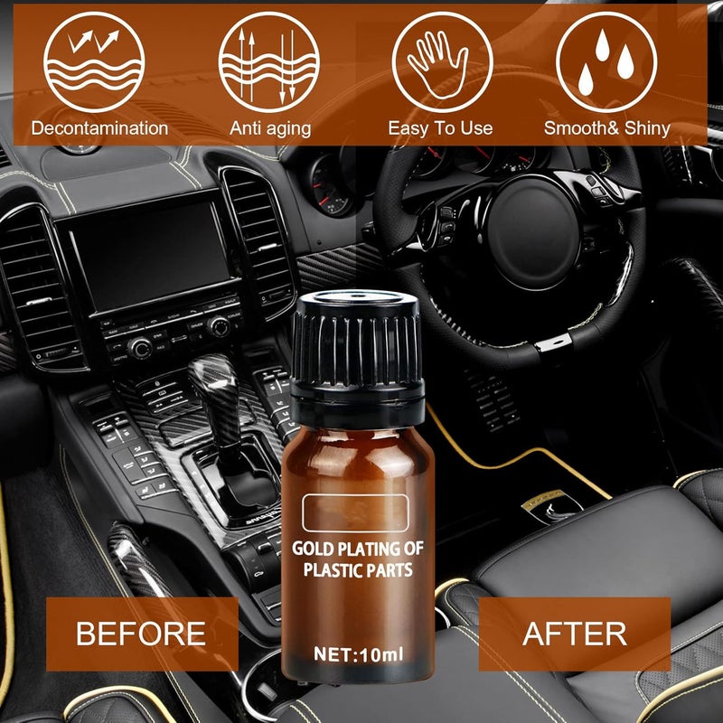 comfrt Plastic Parts Refurbish Agent, Plastic Parts Refurbish Agent Car Exterior Restorer, Car Refurbishment Cleaning Agent Plastic Refreshing, Plastic Retreading Agent, with Sponge, 30ml (4set) - Image 4