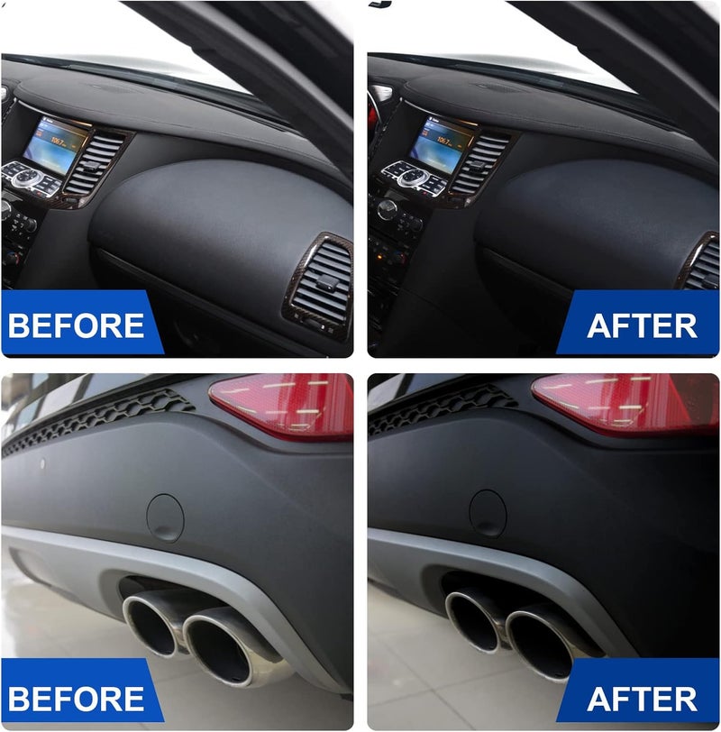 comfrt Plastic Parts Refurbish Agent, Plastic Parts Refurbish Agent Car Exterior Restorer, Car Refurbishment Cleaning Agent Plastic Refreshing, Plastic Retreading Agent, with Sponge, 30ml (4set) - Image 5