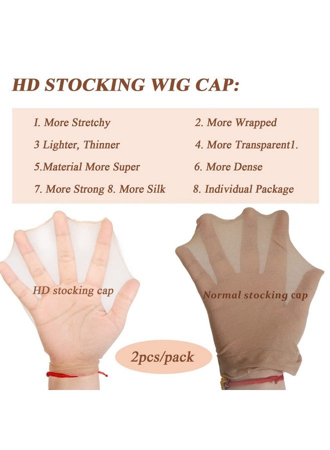 Tinashe 20Pcs Hd Wig Caps For Lace Front Wig Elastic Medium Nylon Stocking Caps Stretchy Wig Cap Light Brown Wig Caps For Cosplay Breathable Nylon Wig Caps For Women(10Pack/20Pcs) - Image 4