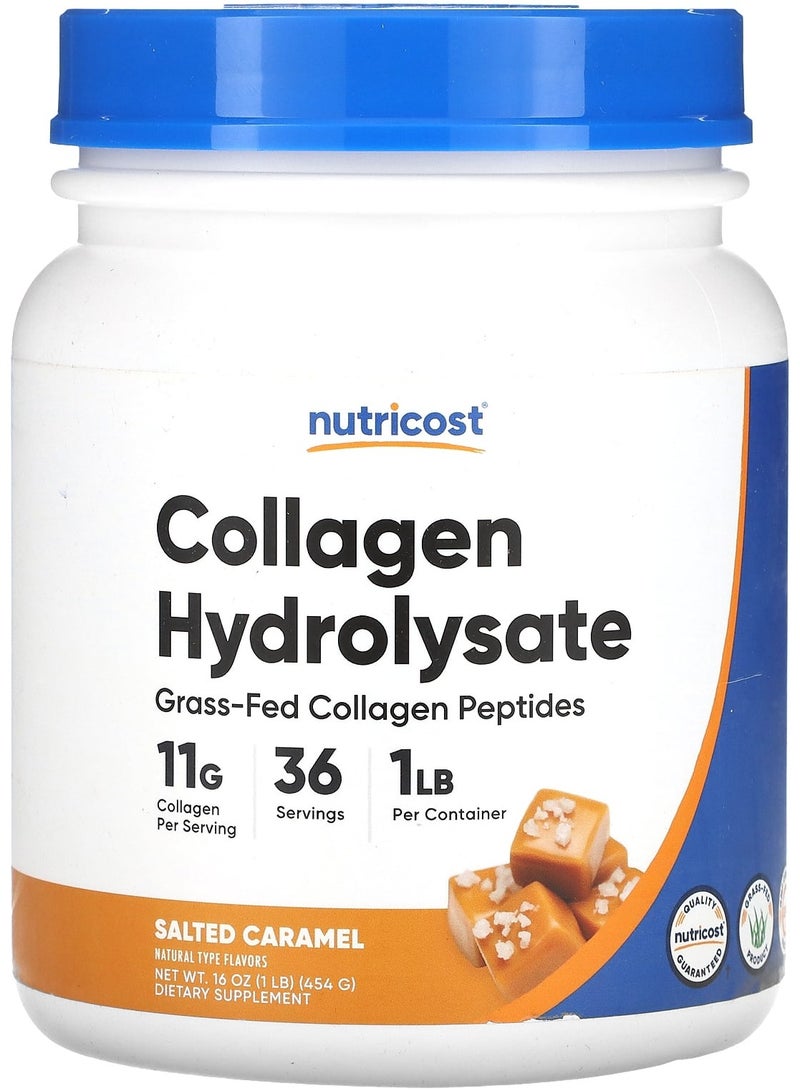 Nutricost كولاجين هيدروكسيليت، كراميل مملح، 16 أونصة (454 غرام)
