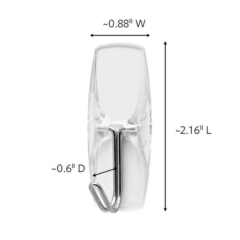 Command Command Medium Clear Wire Toggle Hooks,10 Hooks and 12 Command Strips, Damage Free Hanging Wall Hooks with Adhesive Strips, Adhesive Hooks for Hanging, Organization and Storage, Holds up to 2 lb - Image 2