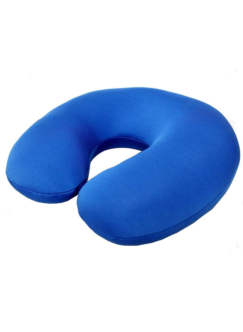 Travel Pillow (Blue) Sleep with NO Neck Pain, Super Soft Memory Foam Easy Washing with Removable Cover - Image 2