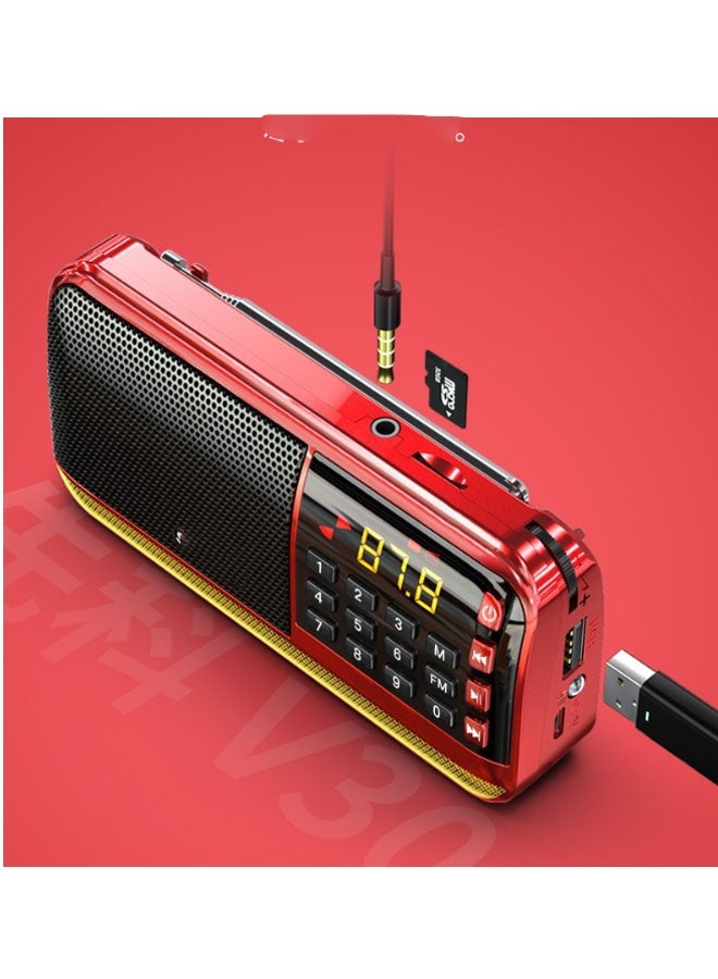 نيوترل مكبر صوت V30 Retro Cassette يجمع بين تشغيل الموسيقى وراديو FM وشاشة LED في جهاز واحد. مثالي لغرف المعيشة والمكاتب وغرف النوم وغيرها. كما أنه هدية رائعة لكبار السن. (اللون) - Image 4