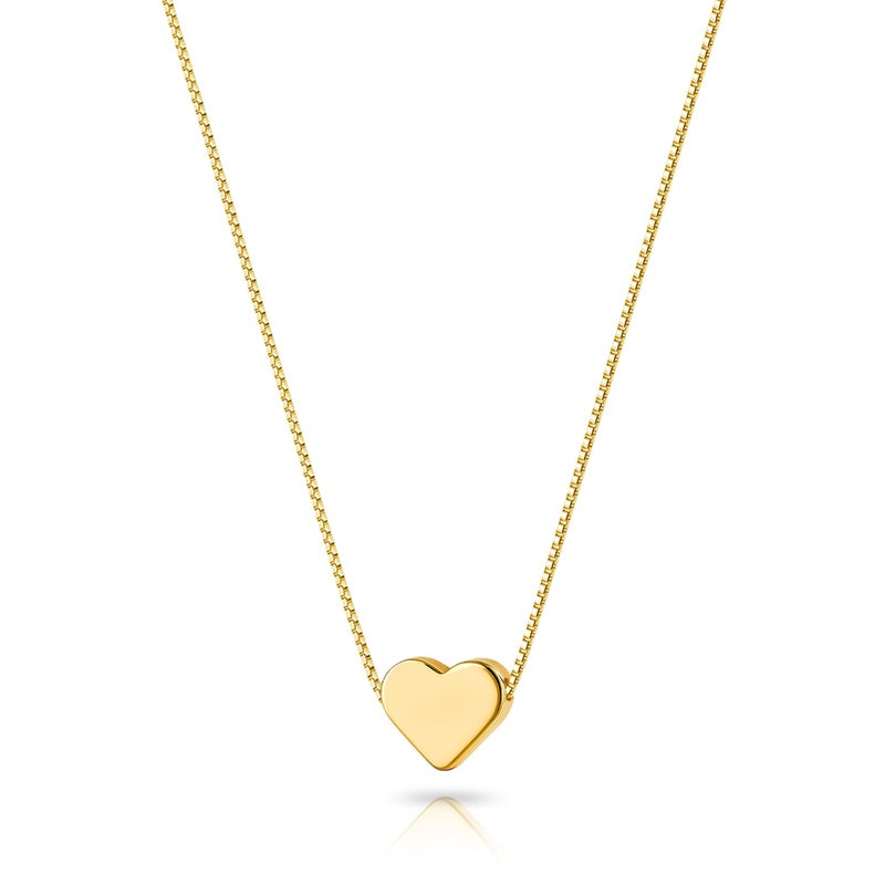 Zeffy Heart Necklaces for Women Trendy 14K Gold Plated Tiny Cute Heart Choker Small Love Pendant Necklaces Simple Dainty Gold Jewelry for Women Trendy Valentine Gifts - Image 1