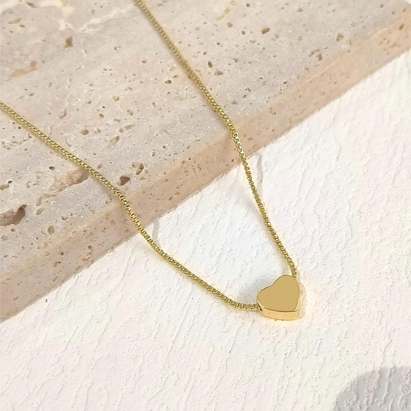 Zeffy Heart Necklaces for Women Trendy 14K Gold Plated Tiny Cute Heart Choker Small Love Pendant Necklaces Simple Dainty Gold Jewelry for Women Trendy Valentine Gifts - Image 5