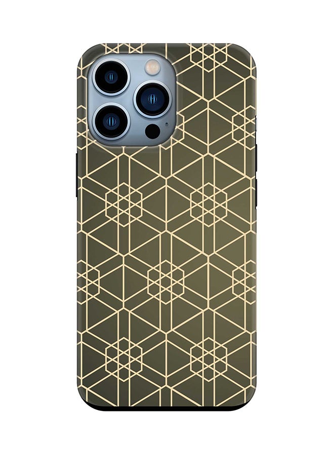 Stylizedd Tough Pro Series Case for Apple iPhone 14 Pro Dual Layer hybrid PC & TPU Customized Mobile Cover Shield with inner TPU protection Matte Finish - Hexarab