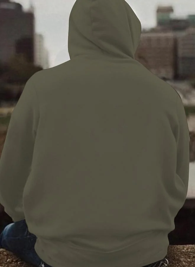 Take Two Plain Green Pullover Hoodie
