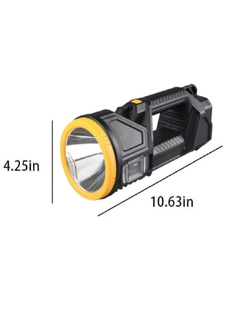 New 1000000 lumens Waterproof Spot Lights Handheld Large searchlight, Solar Flashlight Rechargeable Outdoor, Multiple Lighting Modes - Image 2