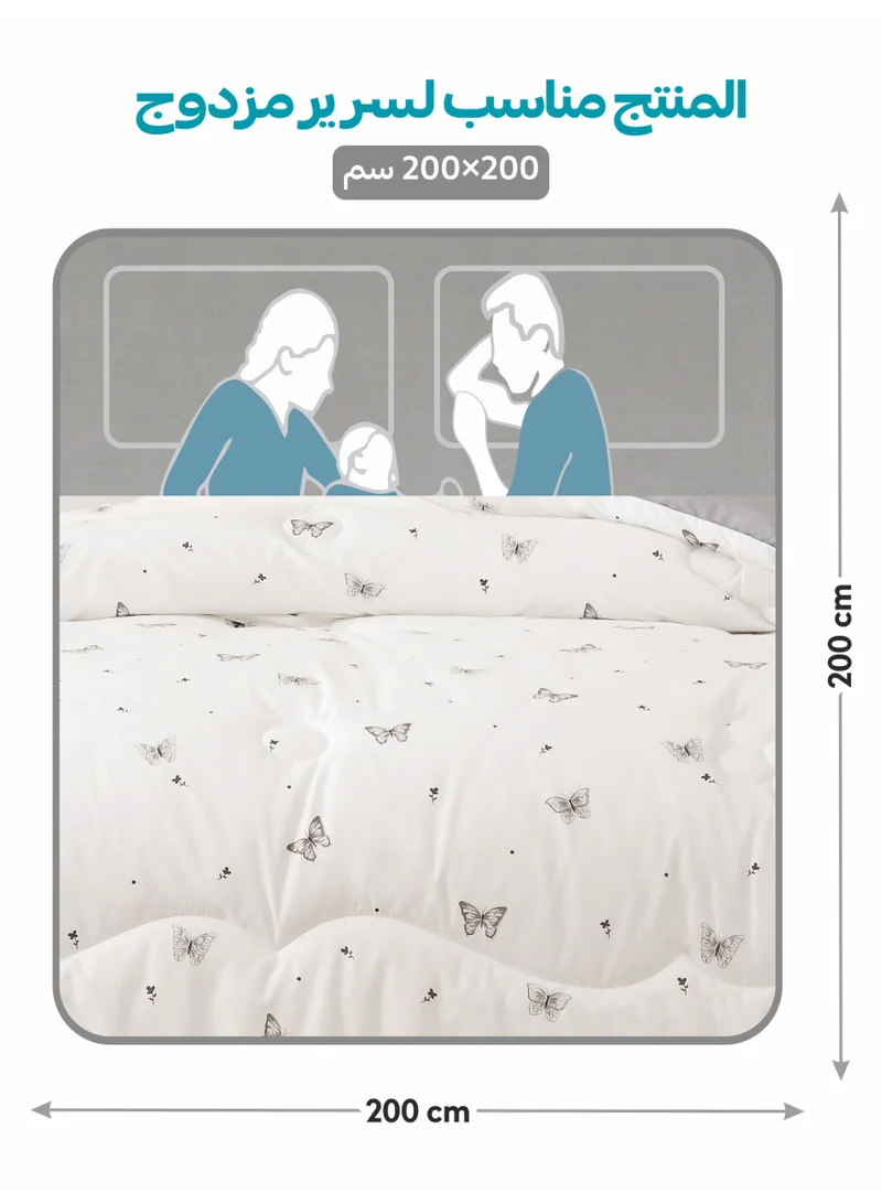 Donetella KING 6-Pcs Printed King Comforter Set | Fits 200x200 cm Size Bed | Soft Brushed Microfiber | Reversible Printed Comforter | 350 GSM Down Alternative Fill  | Best Price UAE