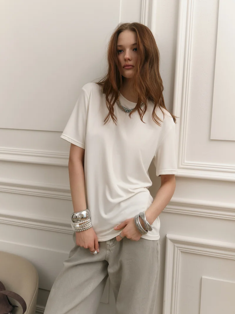 Lichi Loose-fitting jersey T-shirt