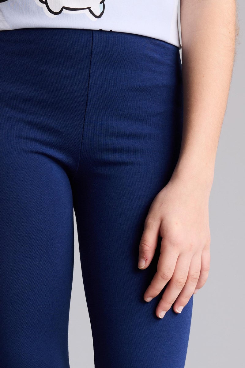 DeFacto Blue Girl Girl Capri Length Leggings Casual - Image 5