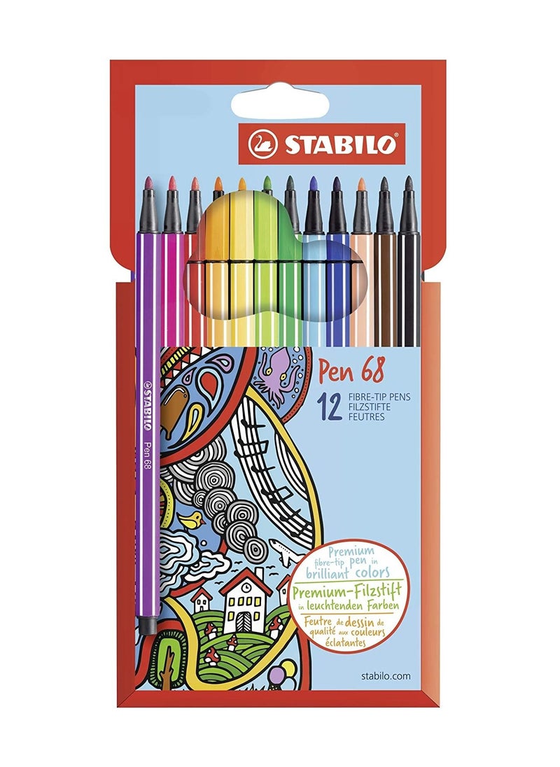STABILO Stabilo Pen 68 Cardboard Wallet - 12  - Image 1