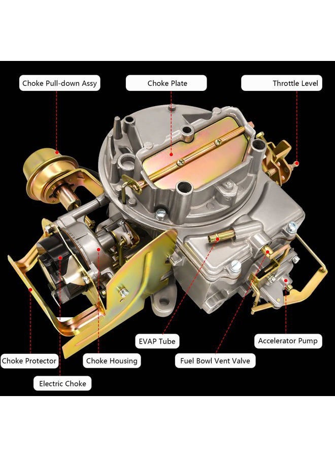 BOOTOP PIN 2 Barrel Carburetor Carb 2100 Carburetor 2150 Carburetor Compatible with Ford 289 302 351 Cu Jeep Engine F100 F250 F350 with Electric Choke Mounting Gasket - 302 carburetor by BOOTOP PIN - Image 2