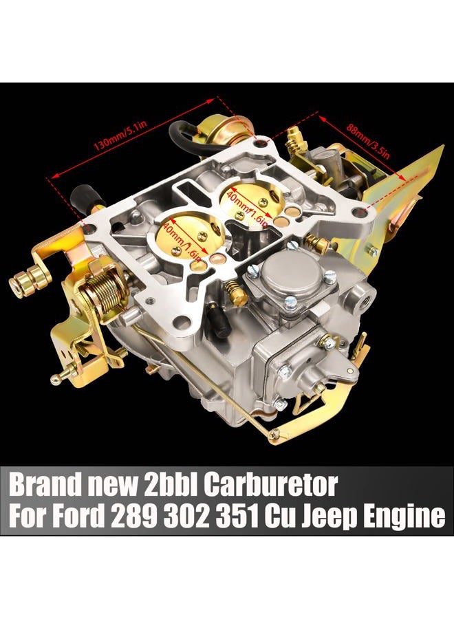 BOOTOP PIN 2 Barrel Carburetor Carb 2100 Carburetor 2150 Carburetor Compatible with Ford 289 302 351 Cu Jeep Engine F100 F250 F350 with Electric Choke Mounting Gasket - 302 carburetor by BOOTOP PIN - Image 3