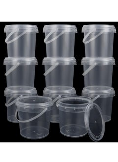 30-Pack 30 oz Slime Containers with Lids & Handles: 1000ml Clear Storage Buckets for Slime DIY, Art Crafts, Pigments, & Small Tools