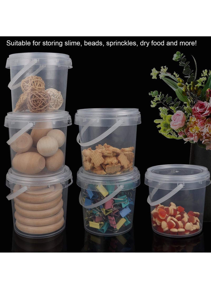 SYOSI - 30-Pack 30 oz Slime Containers with Lids & Handles: 1000ml Clear Storage Buckets for Slime DIY, Art Crafts, Pigments, & Small Tools - Image 1