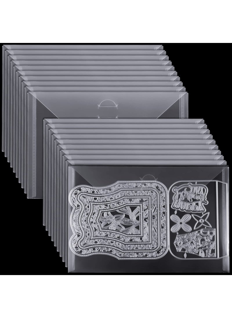 Tenare 21 Pieces Clear Stamp and Die Cut Storage Bag Pockets Scrapbooking Storage Envelopes for DIY Card Making Die Cut Not Included5 x 7 Inch 
