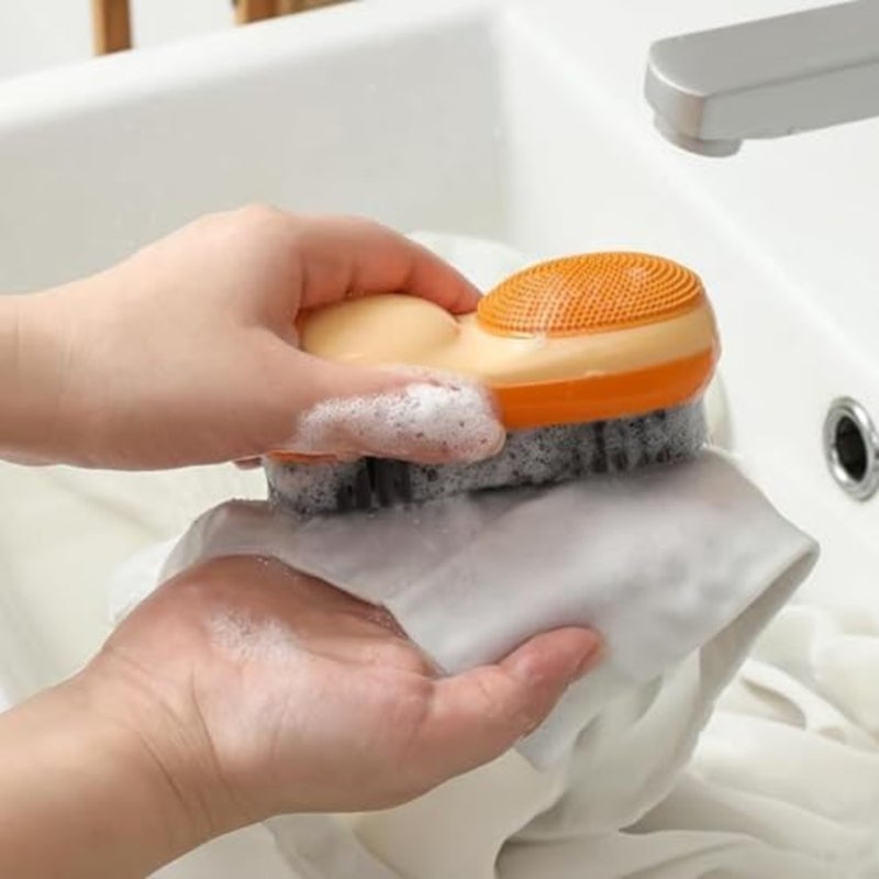 2-Pack Dual-Sided Laundry Brush - Soft Bristles for Delicates/Cotton/Leather, Effectively Removes Tough Stains from Clothes and Shoes - Image 3