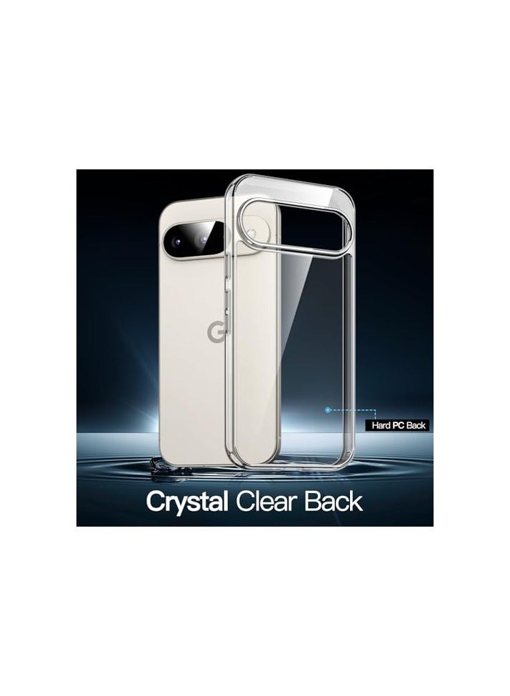 JETech Case for Google Pixel 9/9 Pro 2024, Non-Yellowing Shockproof Bumper Protective Phone Cover, Anti-Scratch Hard PC Back (Clear) - Image 2