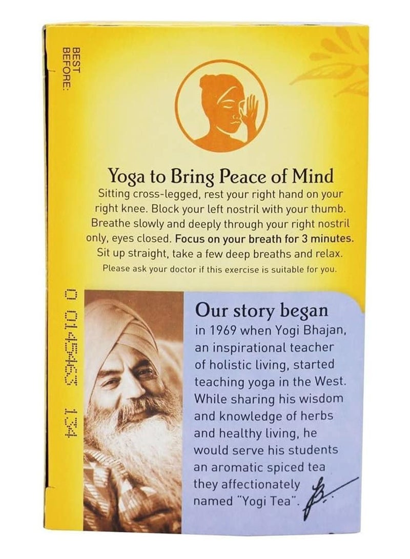 شاي يوغي 16 كيس أعشاب للتخلص من الإجهاد بالخزامى والعسل العضويين - Image 3