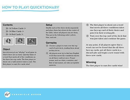 Chronicle Books Quicktionary A Game of Lightningfast Wordplay - Image 3