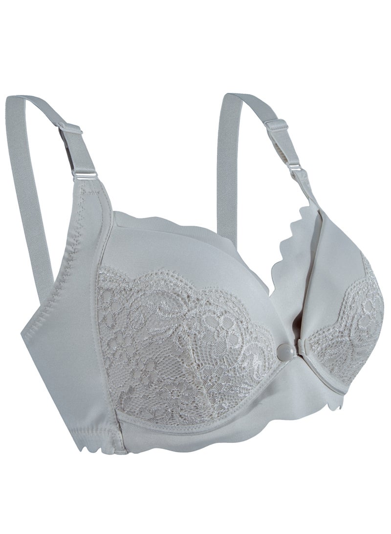 أوكوس حمالة صدر أنيقة للحمل والرضاعة بدون خياطة - رمادي فاتح - مقاس متوسط - Image 2