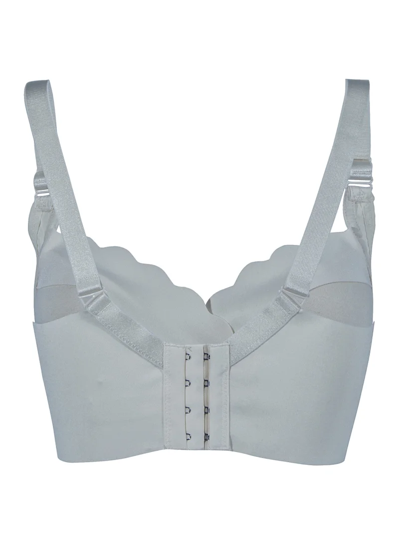 Okus Elegant Seamless Maternity And Nursing Bra - Light Grey - Medium