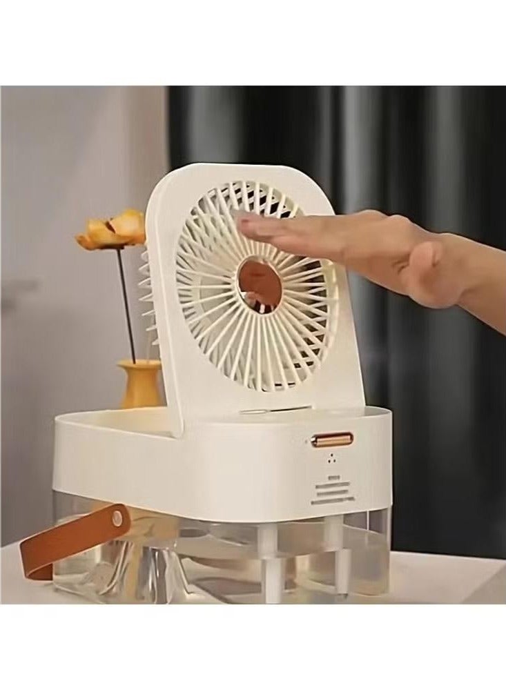 Cordless Portable Humidifier with Fan Top Fill Cool Mist Quiet Ultrasonic USB Air Humidifier For Large Room Easy To Clean - Image 2