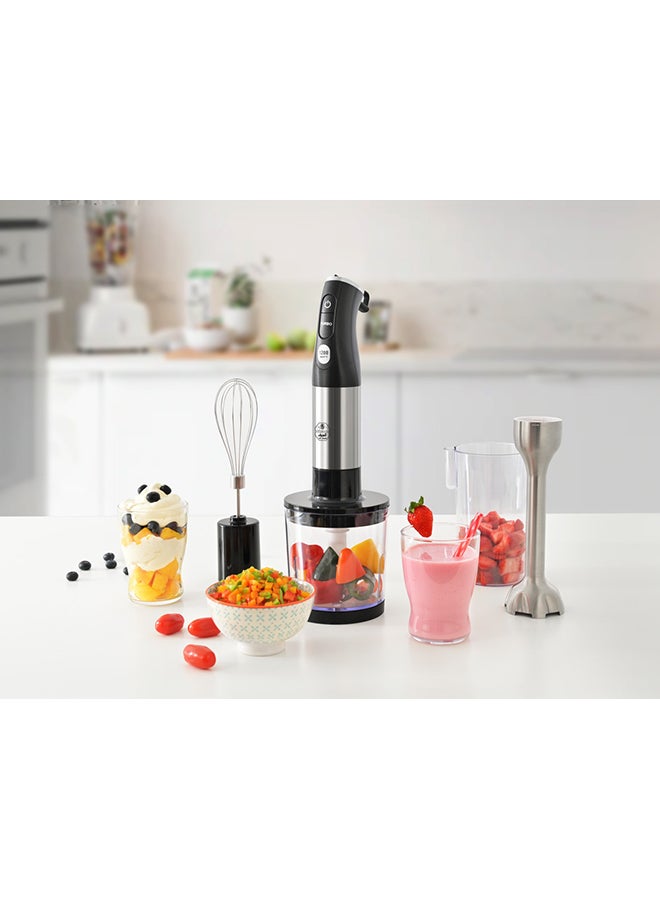Alsaif 5-In-1 Electric Hand Mixer 1200 W E02434 Silver/Black - Image 4