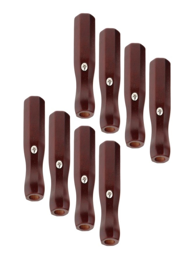 rockible 8Pcs Foosball Replacement Handles - 16mm Hole Wooden Rod End Caps with Non-Slip Grips | Standard Soccer Table Accessories (Deep Red, 4.92") - Image 1