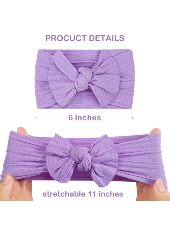 CELLOT CÃLLOT Super Stretchy Soft Knot Headbands with Hair Bows Head Wrap Hair Accessories For Newborn Baby Girls Infant Toddlers Kids D - Image 3
