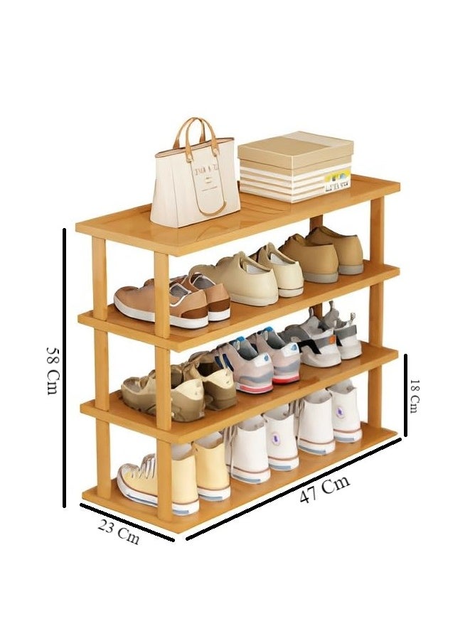 HOME TASTE - TOMSUN Versatile Wood Shoe Rack and Shelf Organizer Multi-Level Storage for Shoes, CDs, Books, and More - Image 1