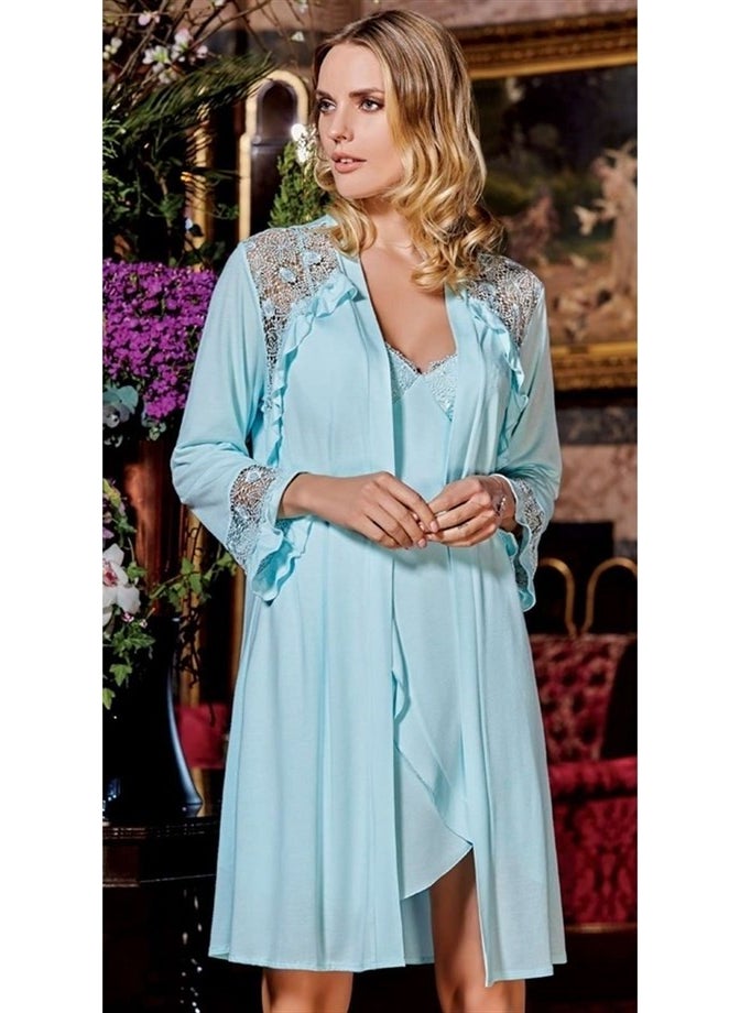 700 Dowry Combed Cotton Lace Short Six Nightgown Dressing Suit - Mint - pzsku/ZF6F2CE616296636F7F01Z/45/_/1731111991/13f4a4bb-c124-4654-b7be-a1e142f749ea