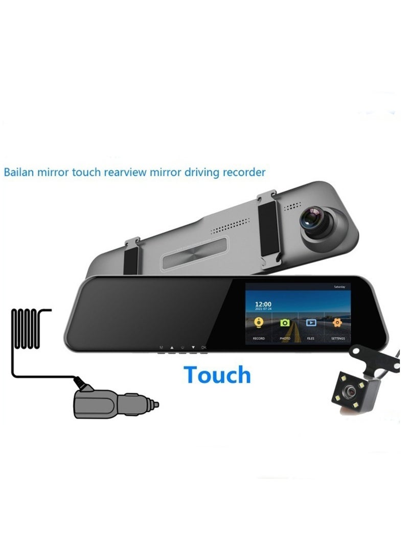 Furtey 1080P 2.0IPS Touchscreen tachograph ,Dual Lens HD Front & Rear Camera Driving Recorder ,170°Wide Angle  Support Night-Vision, Loop Recording ,Time-mark Motion Detection, Touch Version Mirror Dash Cam  - Image 2