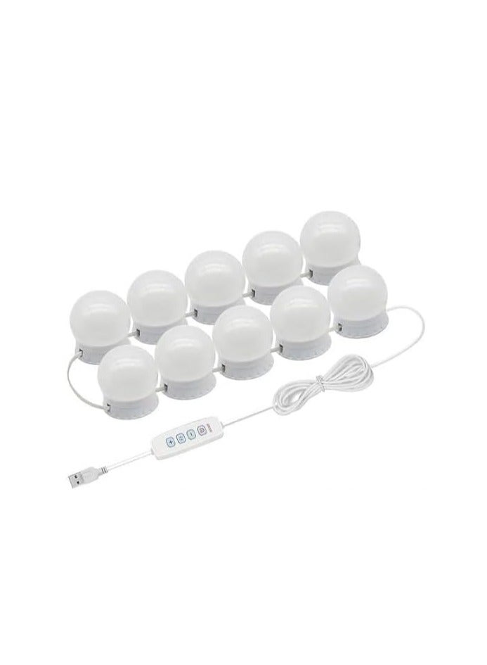 مجموعة مصابيح  لطاولة المكياج  الوان وسطوع قابلان للتعديل مع 10 LED اضاءة شريطية قابلة للتثبيت التزيين في غرفة الملابس المراة غير متضمنة بلاستيك ألوان متعددة - Image 2